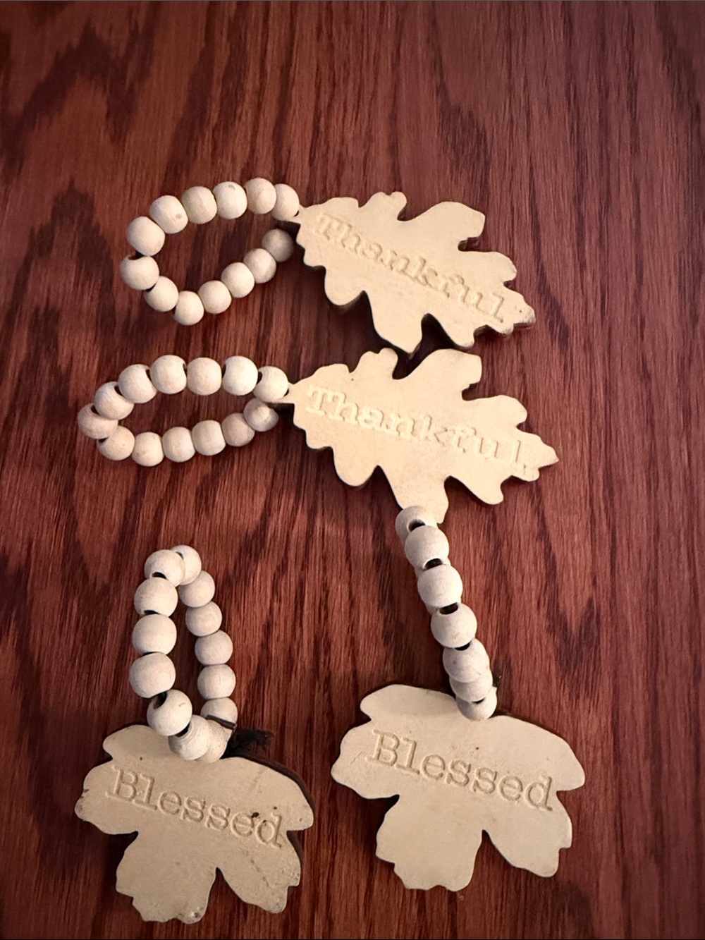 Hobby Lobby Thankful & Blessed Leaf Napkin Rings Set of 4